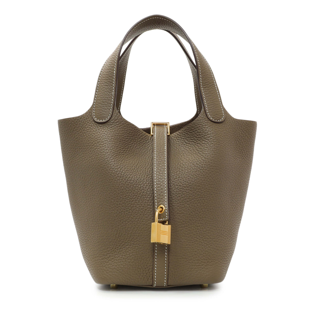 - 6 items Sun Oct 18 ⬆️ - Hermes Etoupe Taurillon Clemence Picotin Lock 18 Handbags Hermes