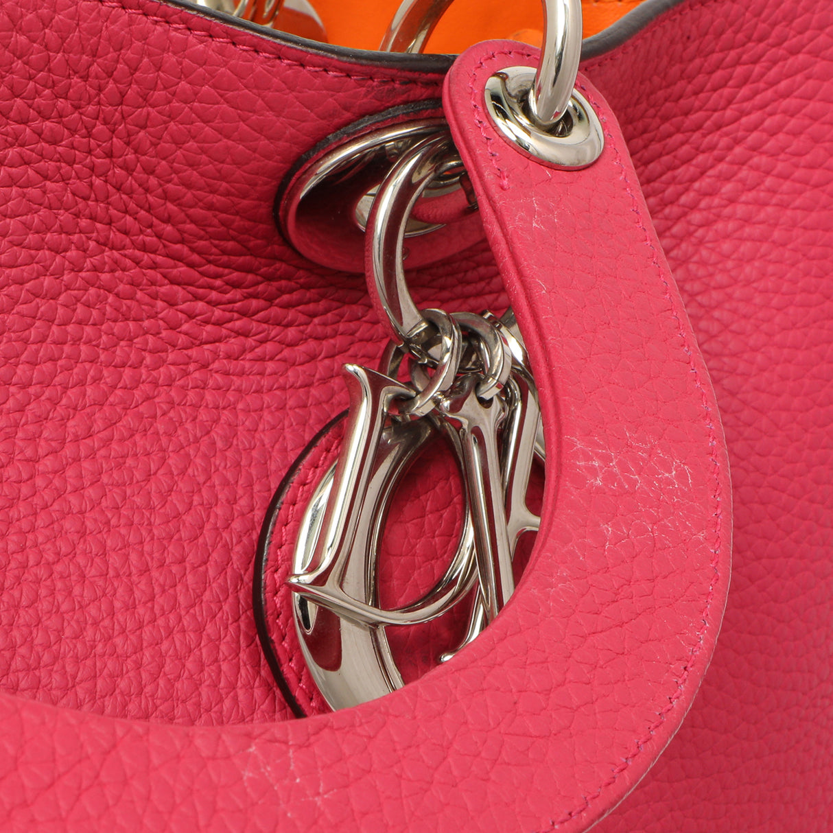 Christian Dior Fuchsia Bullcalf Medium Diorissimo Tote