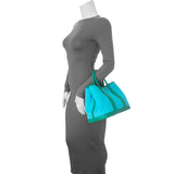 Hermes Bleu Azteque Menthe Toile Officier Epsom Garden Party 30 TPM