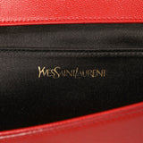 Saint Laurent Red Calfskin Monogram Belle de Jour Clutch