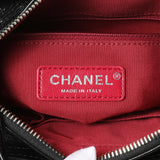 Chanel Shiny Black Aged Quilted Calfskin Small Gabrielle Hobo Handbags Chanel