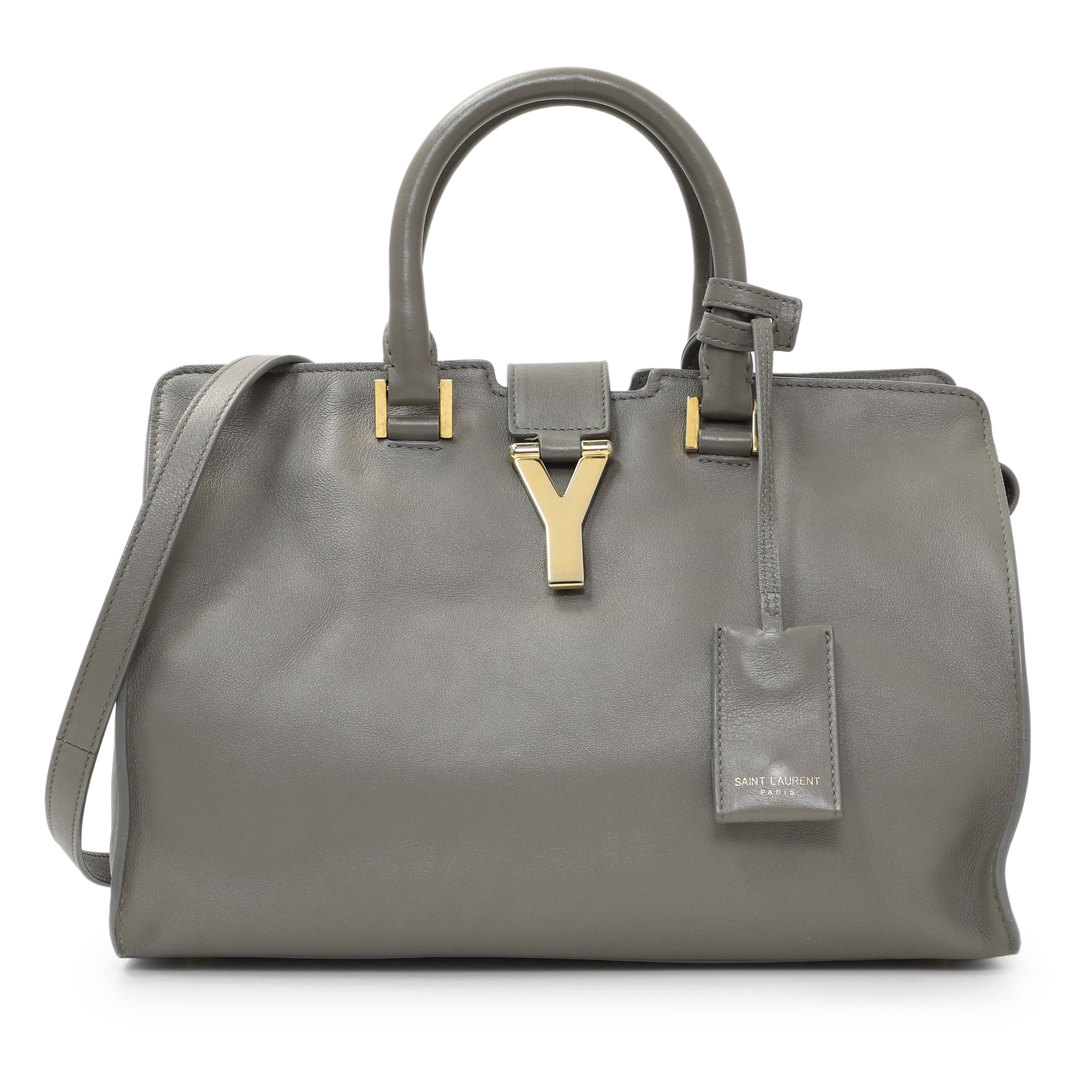 Saint Laurent Grey Calfskin Small Classic Y Cabas – Modaselle Saint Laurent Grey Calfskin Small Classic Y Cabas – Modaselle