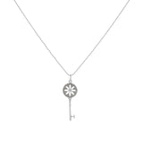 Tiffany & Co. Sterling Silver Diamond Small Daisy Key Pendant Designer Jewellery Tiffany and Co