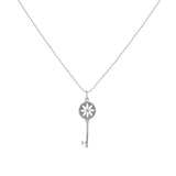 Tiffany & Co. Sterling Silver Diamond Small Daisy Key Pendant Designer Jewellery Tiffany and Co