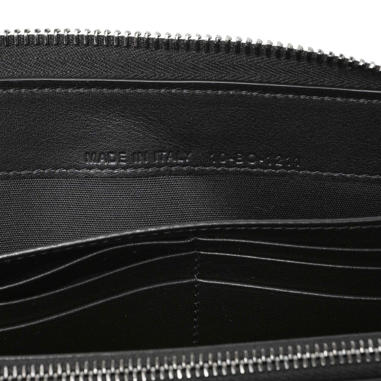 Christian Dior Black CD Diamond Canvas Zipped Long Wallet