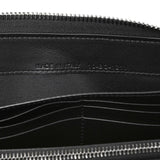 Christian Dior Black CD Diamond Canvas Zipped Long Wallet