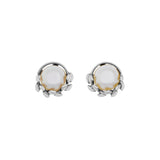 Tiffany & Co. Sterling Silver Pearl Paloma Picasso Olive Leaf Stud Earrings Designer Jewellery Tiffany and Co