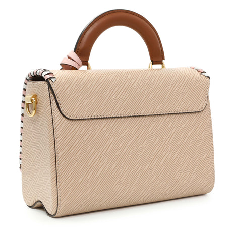 Louis Vuitton Beige Brown Epi Leather Braided Twist MM Top Handle Bag Handbags Louis Vuitton