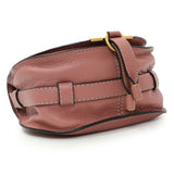 Chloe Pink Calfskin Mini Marcie Round Crossbody Handbags Chloe