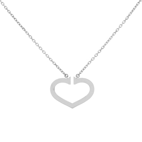 Cartier 18K White Gold Diamond Large Hearts and Symbols Pendant Necklace