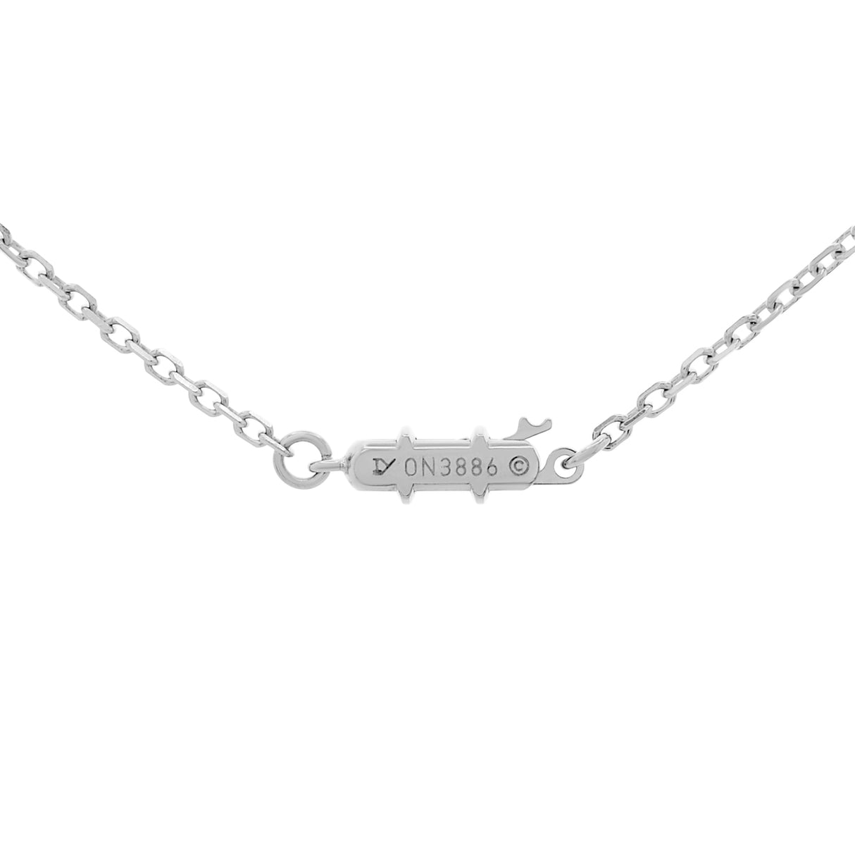 Cartier 18K White Gold Diamond Large Hearts and Symbols Pendant Necklace