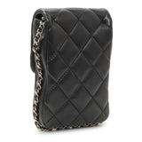 Chanel Black Quilted Lambskin My Precious Phone Case Flap Bag Handbags Chanel