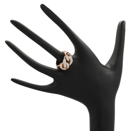 18K Rose Gold 0.76 Carat Diamond Link Ring