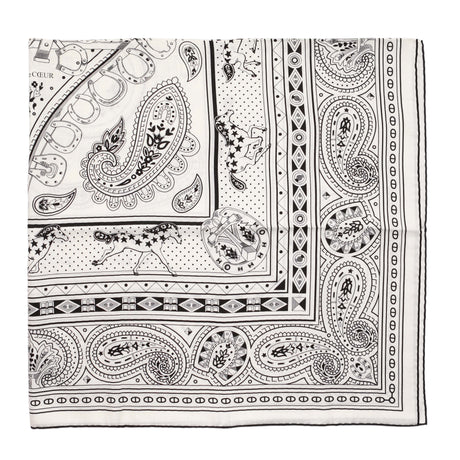 Hermes Cashmere Silk Cheval de Coeur Bandana Shawl 140 Accessories Hermes