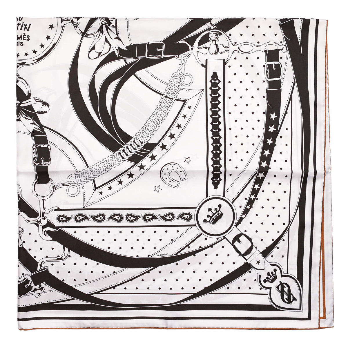 Hermes Silk La Promenade du Matin Double Face Scarf 140 Accessories Hermes