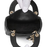 Christian Dior Black Lambskin Cannage Micro Lady Dior Handbags Christian Dior