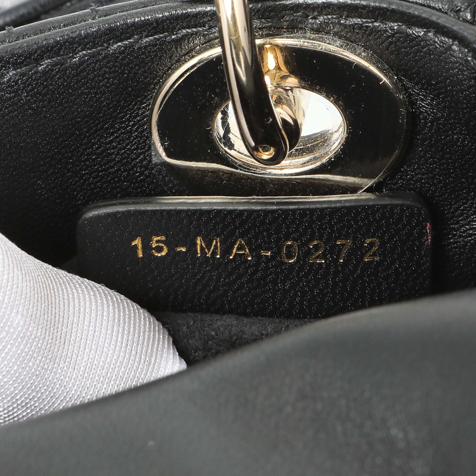 Christian Dior Black Lambskin Cannage Micro Lady Dior – Modaselle