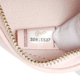 Chanel Pink Quilted Caviar Round Clutch with Chain Handbags Chanel