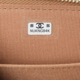 Chanel Brown Quilted Lambskin 19 Zip Around Coin Purse Accessories Chanel