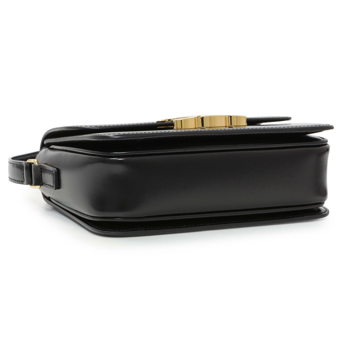 Celine Black Shiny Calfskin Teen Triomphe Handbags Celine