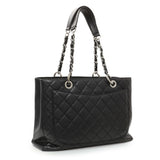Chanel Black Quilted Caviar Grand Shopping Tote GST Handbags Chanel