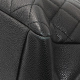 Chanel Black Quilted Caviar Grand Shopping Tote GST Handbags Chanel