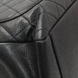 Chanel Black Quilted Caviar Grand Shopping Tote GST Handbags Chanel