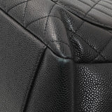 Chanel Black Quilted Caviar Grand Shopping Tote GST Handbags Chanel