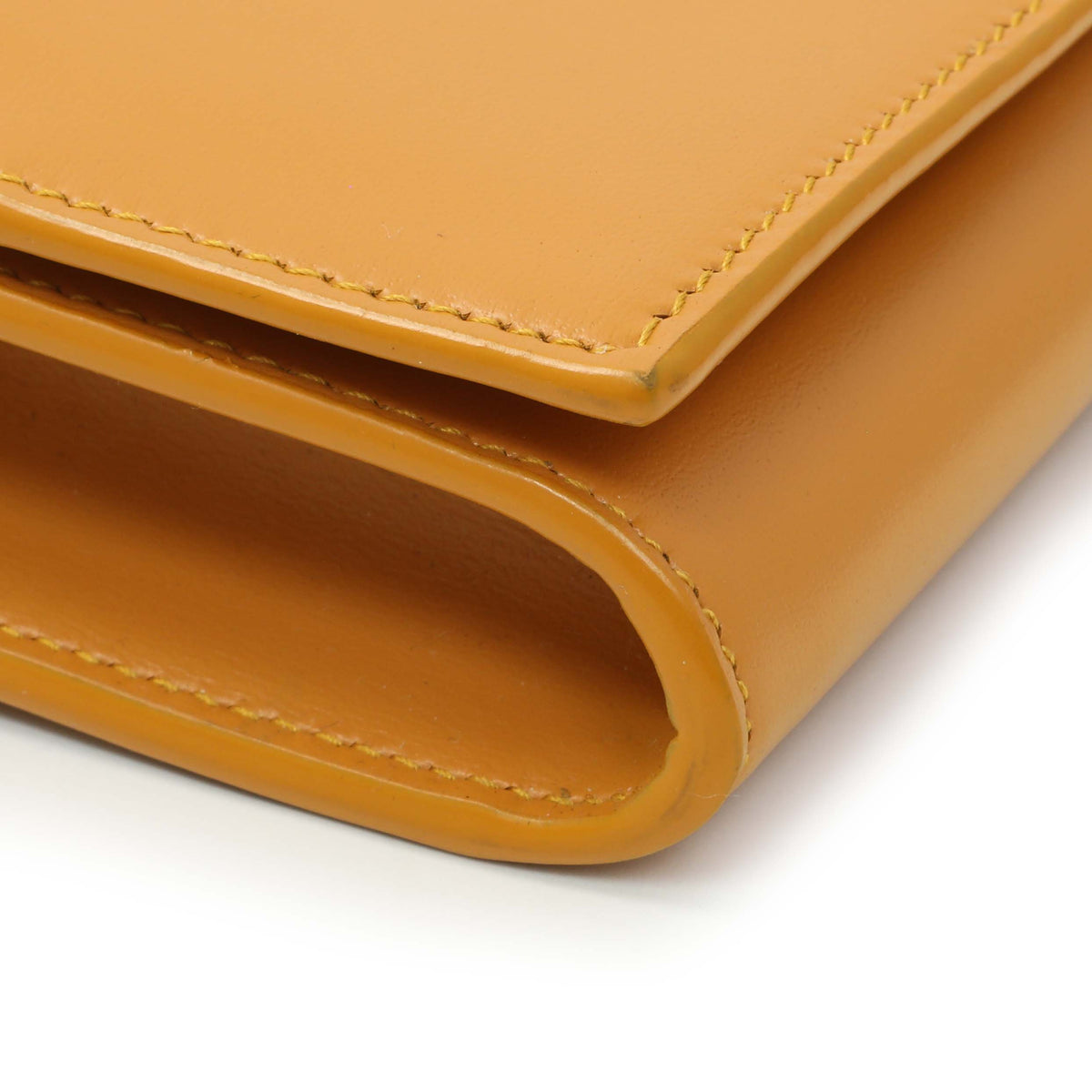Saint Laurent Orange Calfskin Card Case on Chain Accessories Saint Laurent