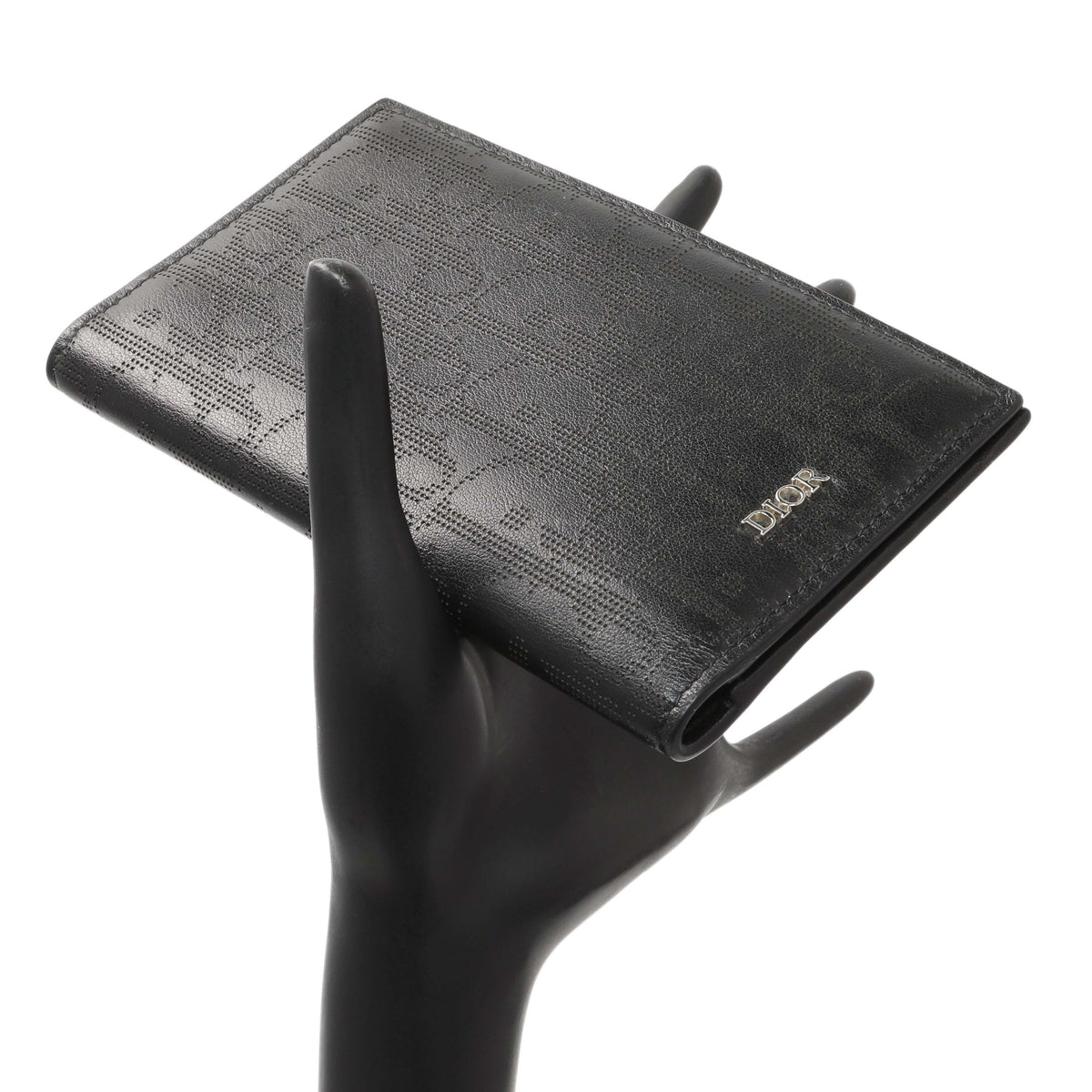 Christian Dior Black Calfskin Oblique Galaxy Long Bifold Card Holder Accessories Christian Dior