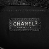 Chanel Black Chevron Quilted Caviar Small Boy Flap Handbags Chanel