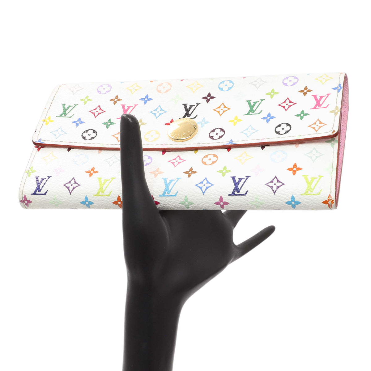 Louis Vuitton White Monogram Multicolor Sarah Wallet Accessories Louis Vuitton
