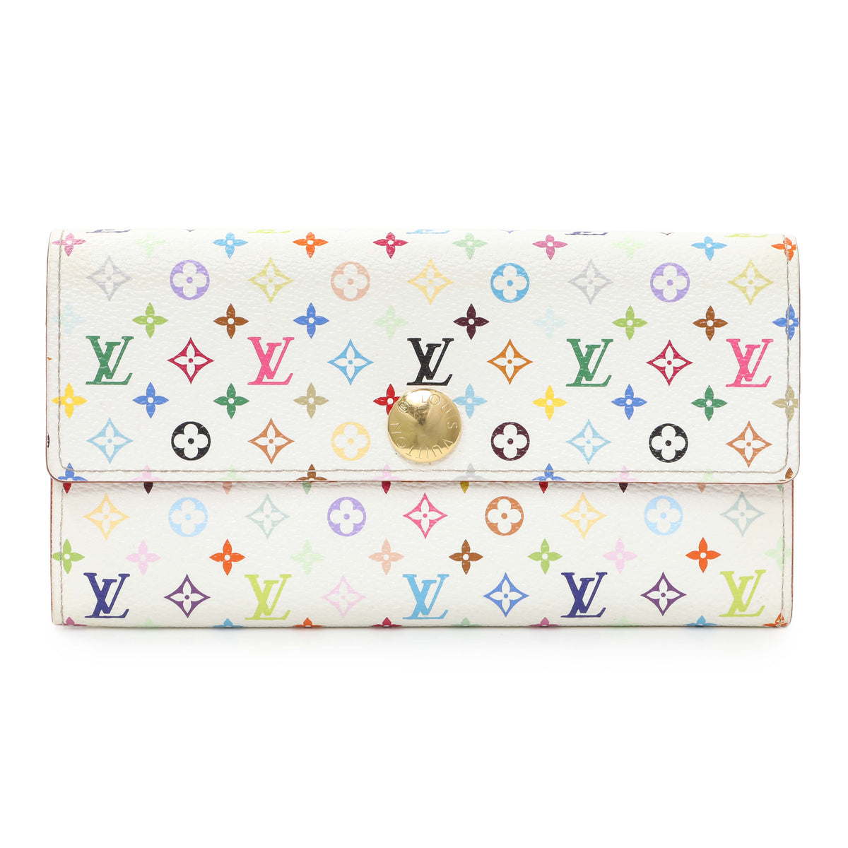 Louis Vuitton White Monogram Multicolor Sarah Wallet Accessories Louis Vuitton