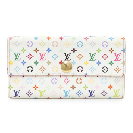 Louis Vuitton White Monogram Multicolor Sarah Wallet Accessories Louis Vuitton