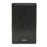 Christian Dior Black Calfskin Oblique Galaxy Long Bifold Card Holder Accessories Christian Dior