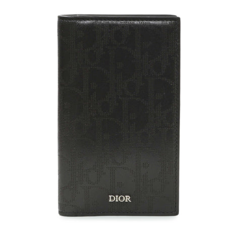 Christian Dior Black Calfskin Oblique Galaxy Long Bifold Card Holder Accessories Christian Dior