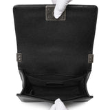 Chanel Black Chevron Quilted Caviar Small Boy Flap Handbags Chanel