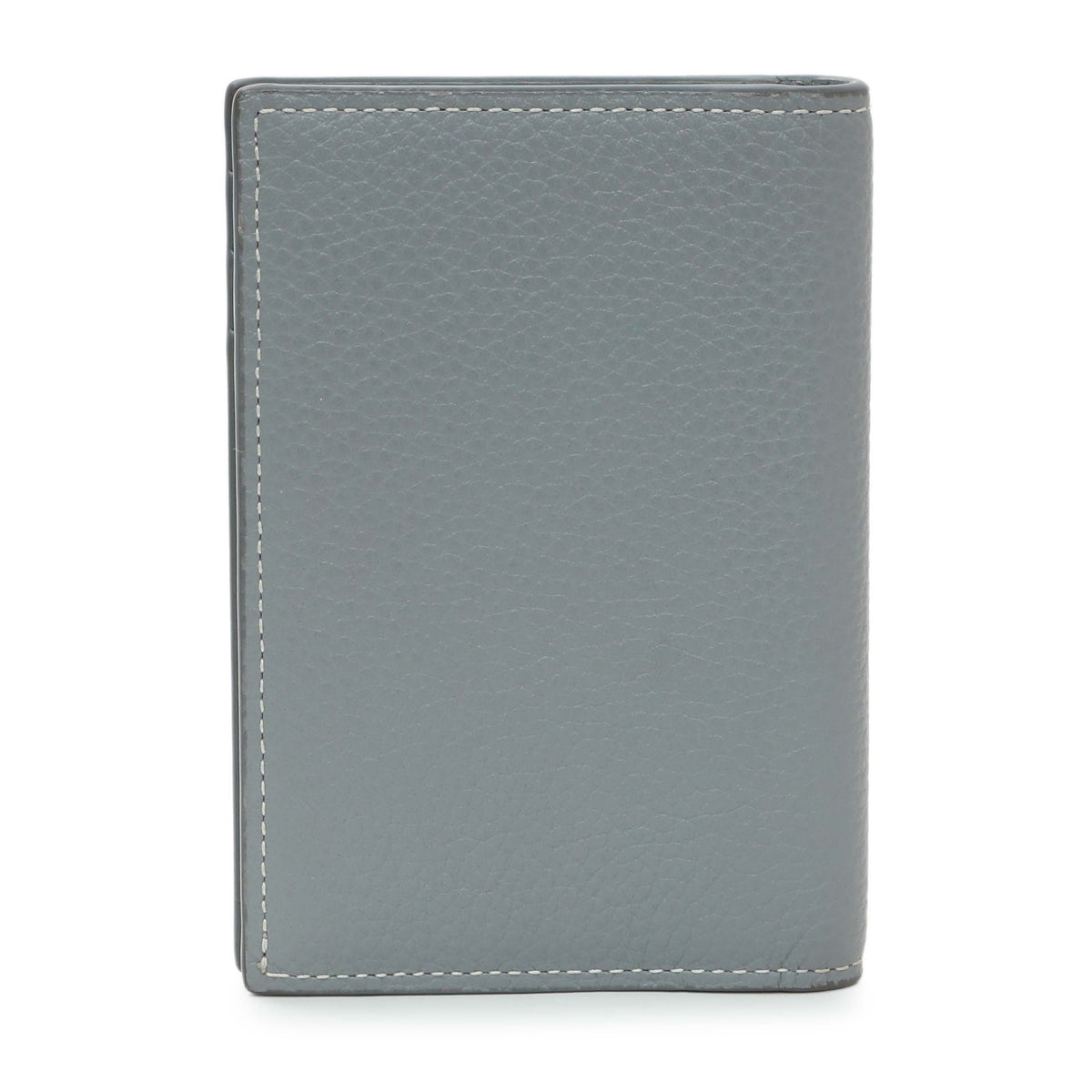 Christian Dior Grey Grained Calfskin Icon Bifold Card Holder Accessories Christian Dior