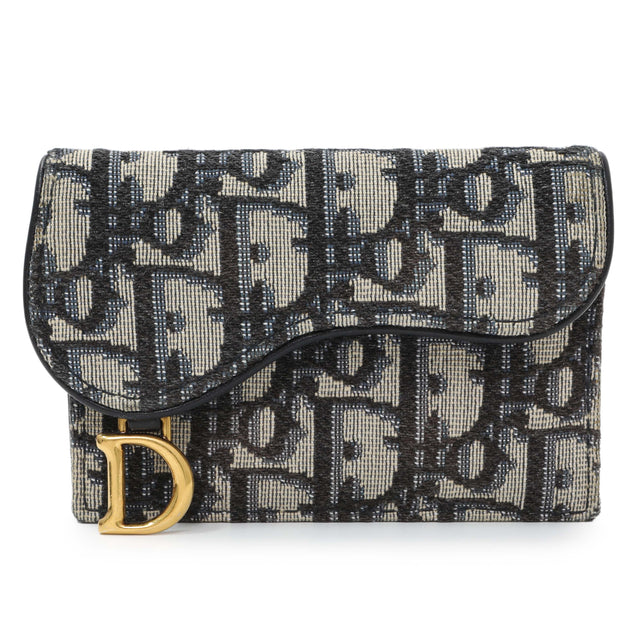 Christian Dior Oblique Saddle Card Holder Accessories Christian Dior