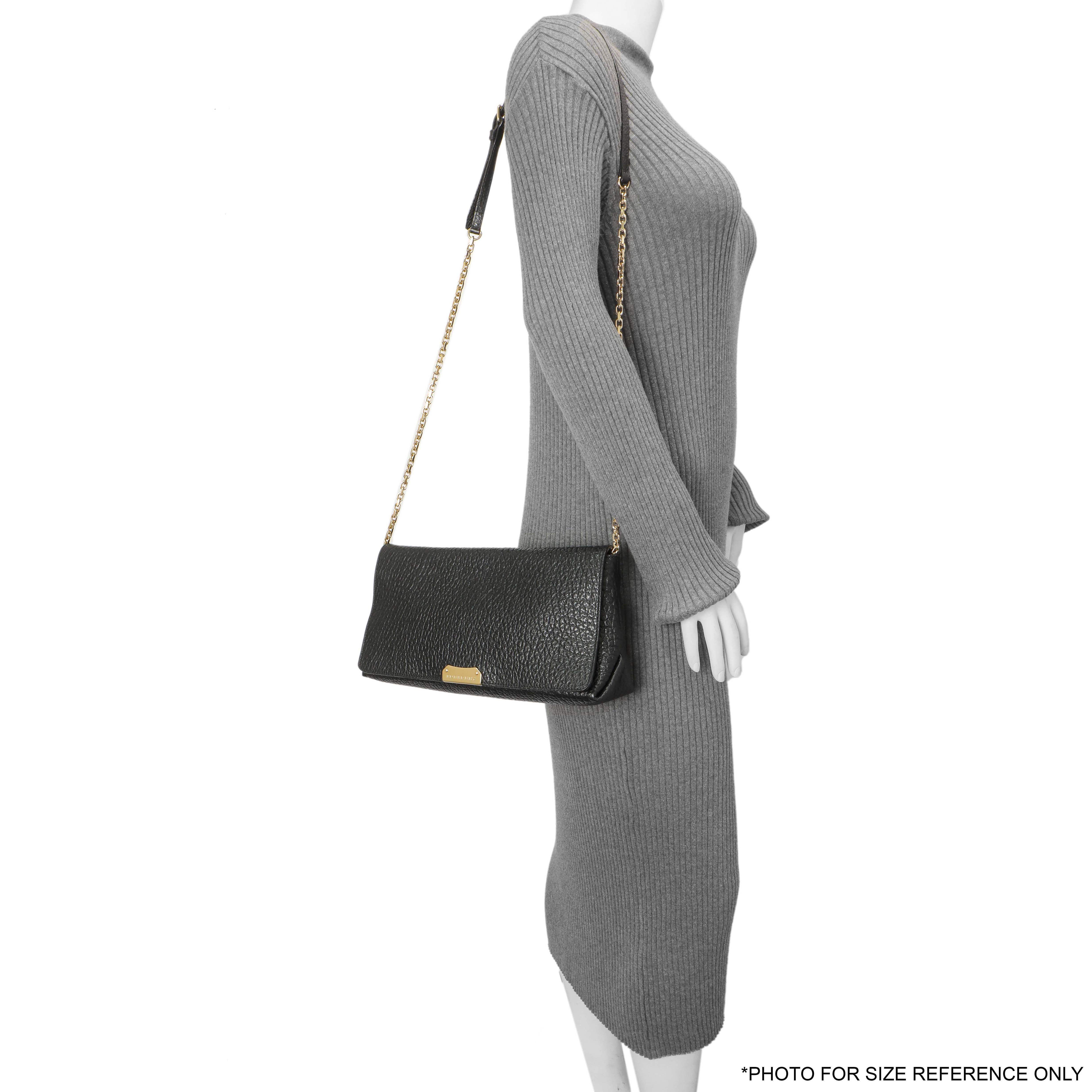 Burberry Black Grained Calfskin Mildenhall Crossbody – Modaselle