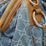 Gucci Denim Monogram Medium Sukey Boston Handbags Gucci