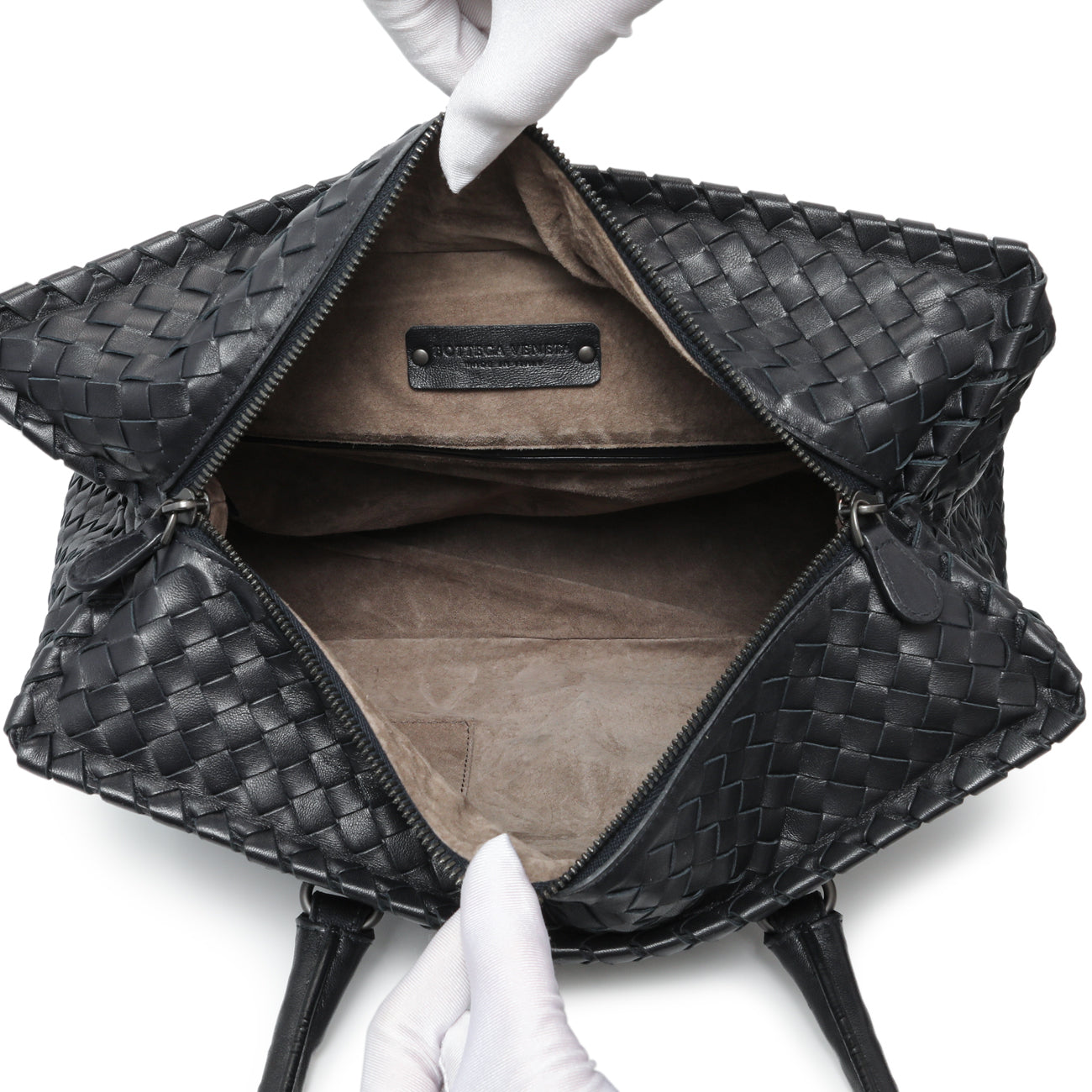 Bottega Veneta Black Nappa Intrecciato Brick Tote – Modaselle