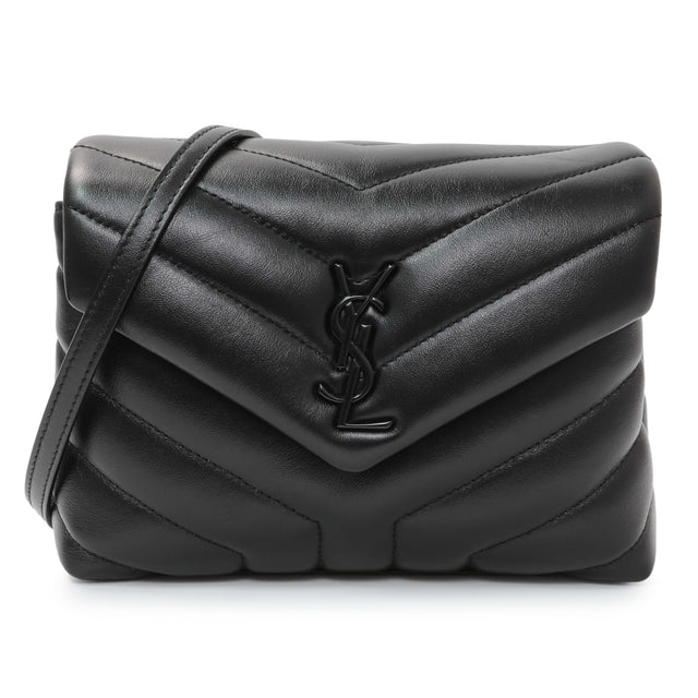 Saint Laurent Black Calfskin Monogram Toy Loulou Crossbody Handbags Saint Laurent