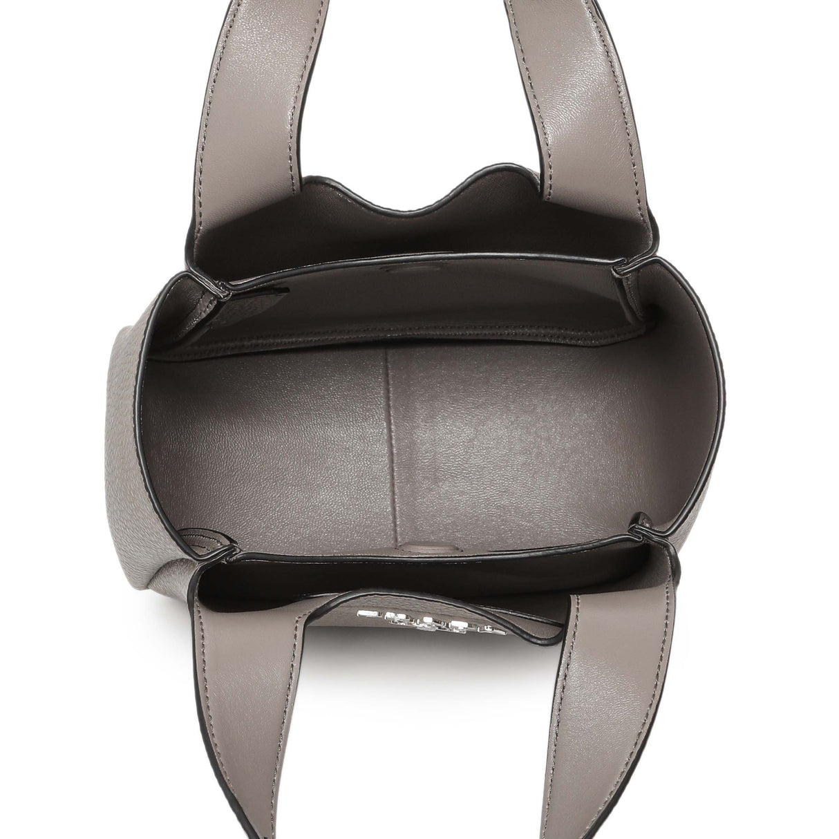 Prada Grey Vitello Daino Soft Mini Dynamique Tote Handbags Prada