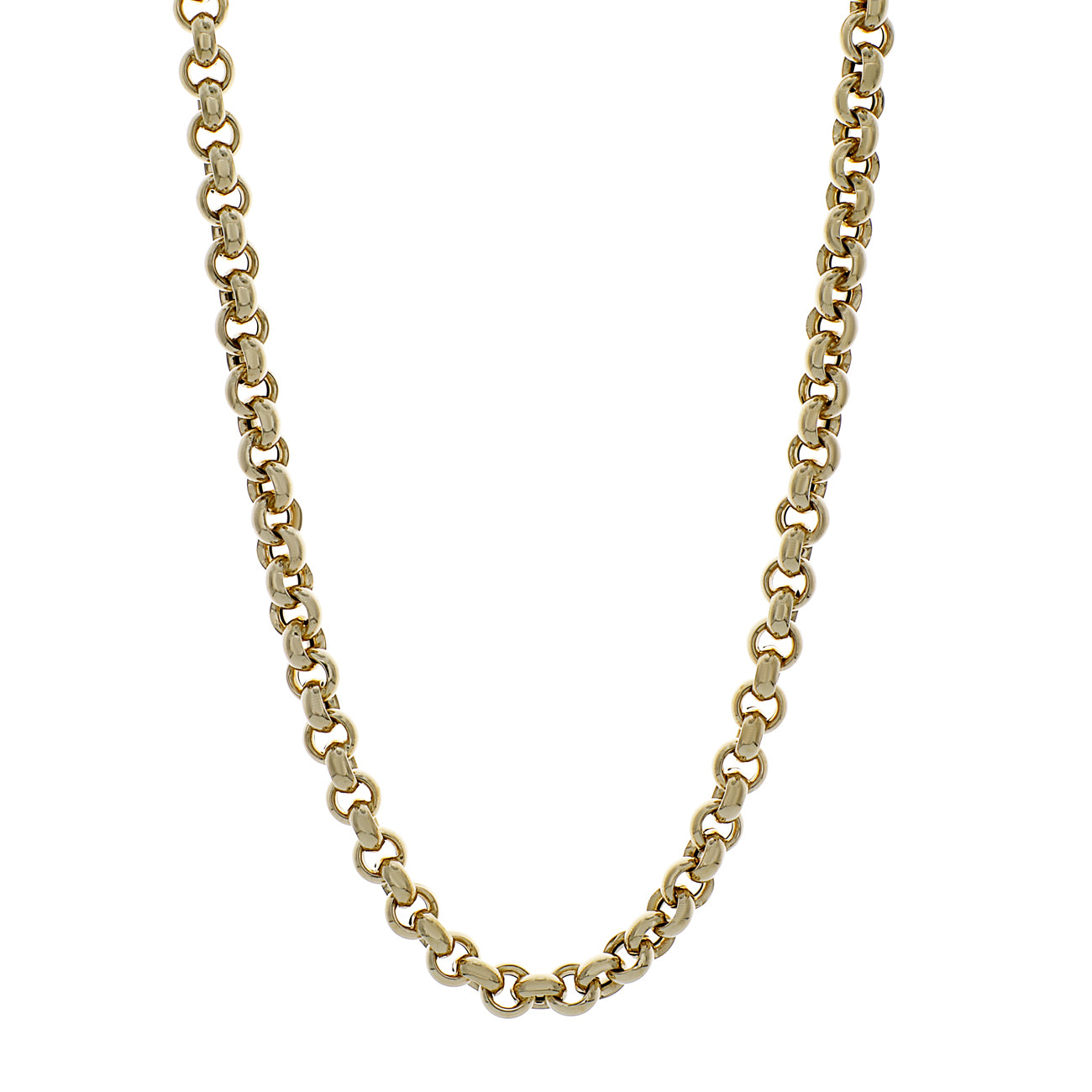 Gold rolo chain necklace outlet