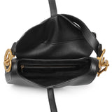 Christian Dior Black Grained Calfskin Saddle Bag Handbags Christian Dior