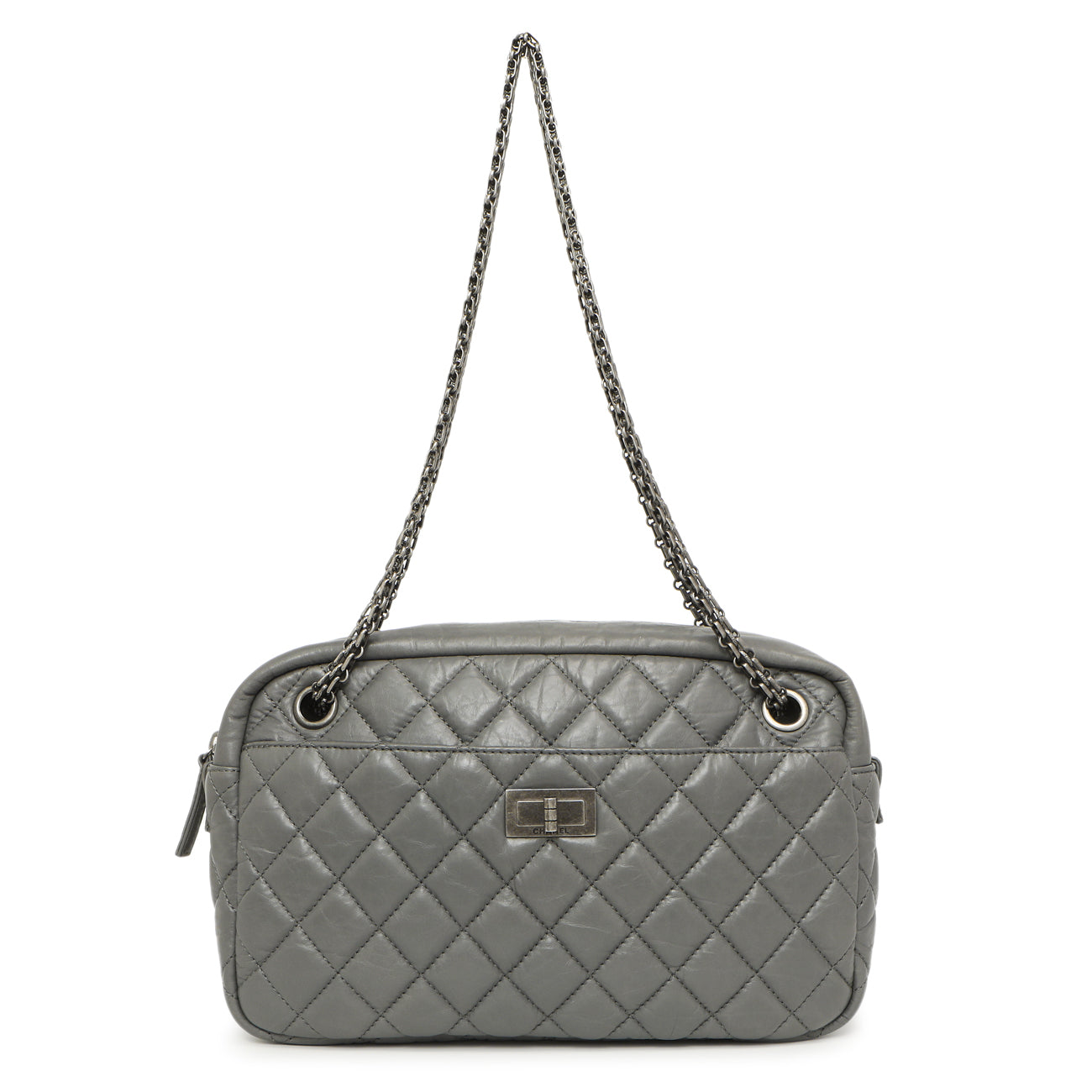 Chanel Grey Aged Calfskin Reissue Camera Bag Modaselle