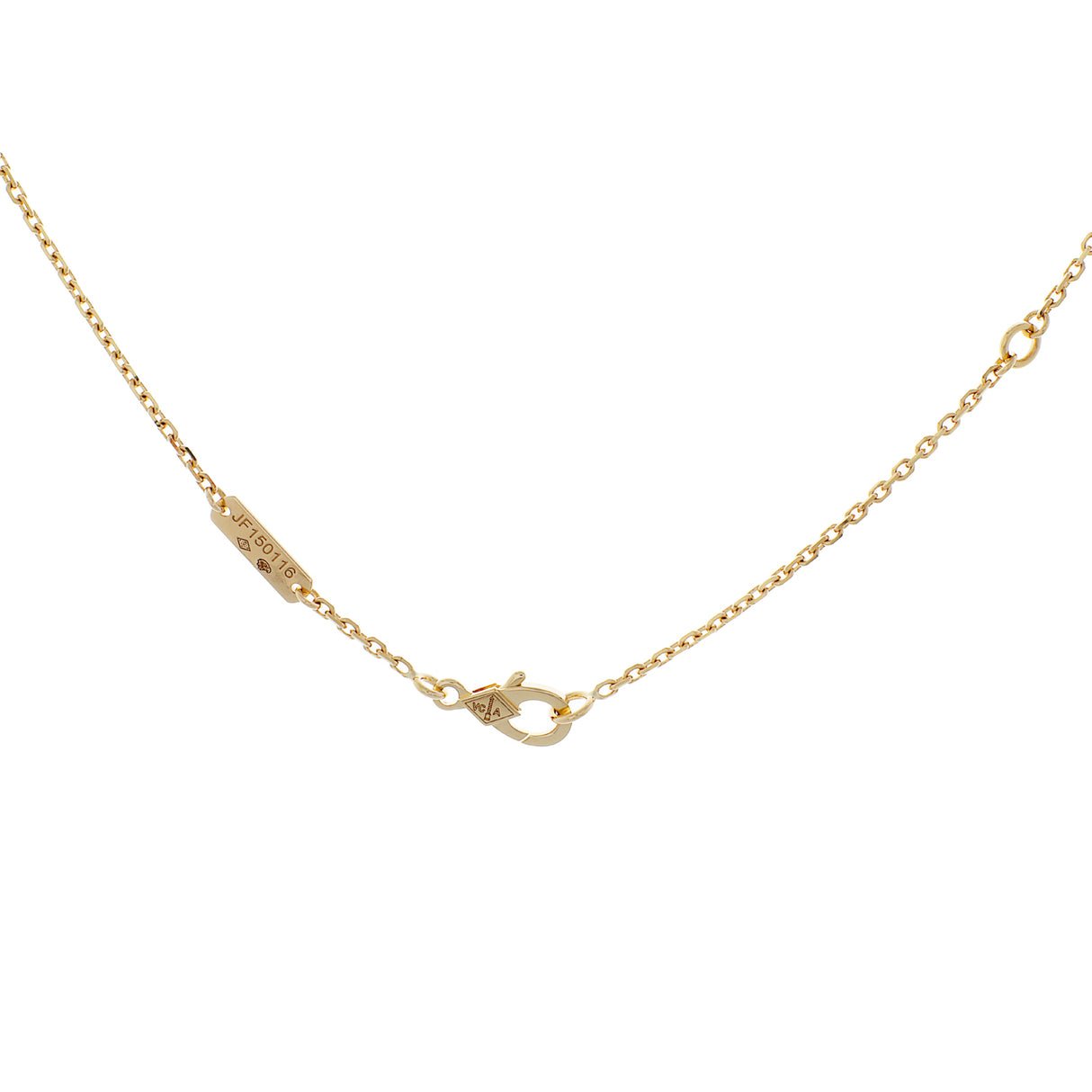 Van Cleef & Arpels 18K Yellow Gold & Onyx Vintage Alhambra Pendant Necklace Designer Jewellery Van Cleef and Arpels