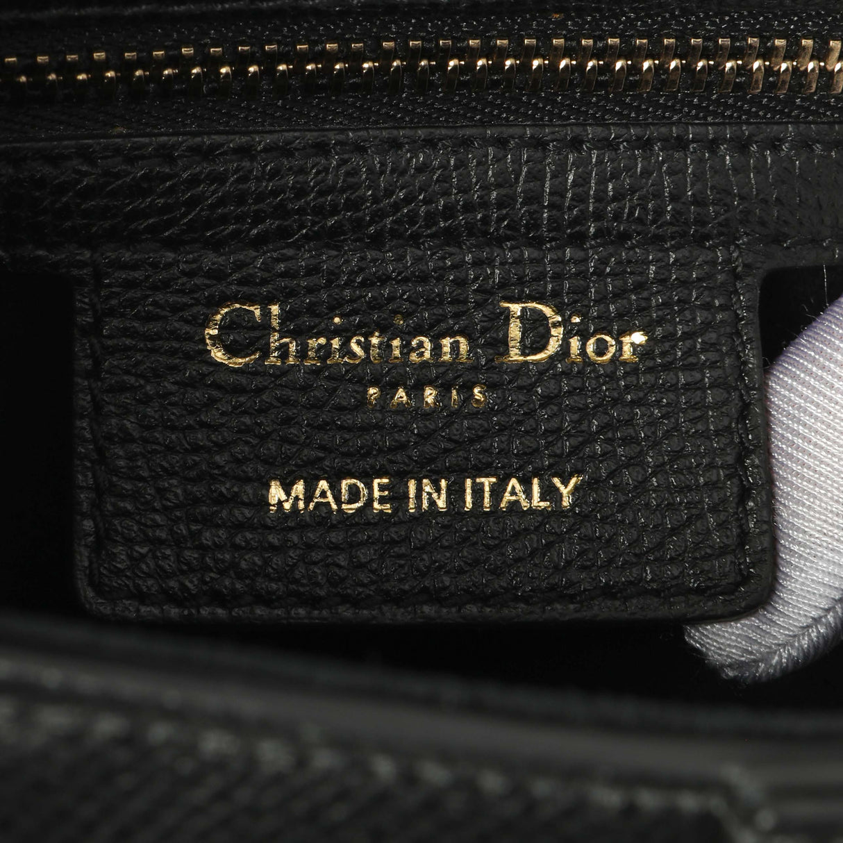 Christian Dior Black Grained Calfskin Saddle Bag Handbags Christian Dior