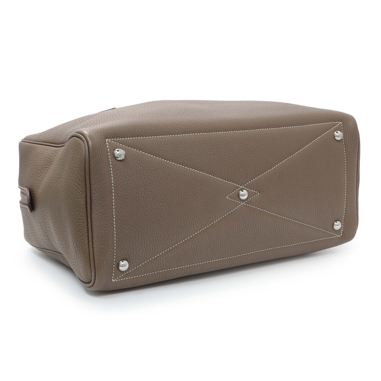 Hermes Etoupe Taurillon Clemence Victoria II 35 Handbags Hermes